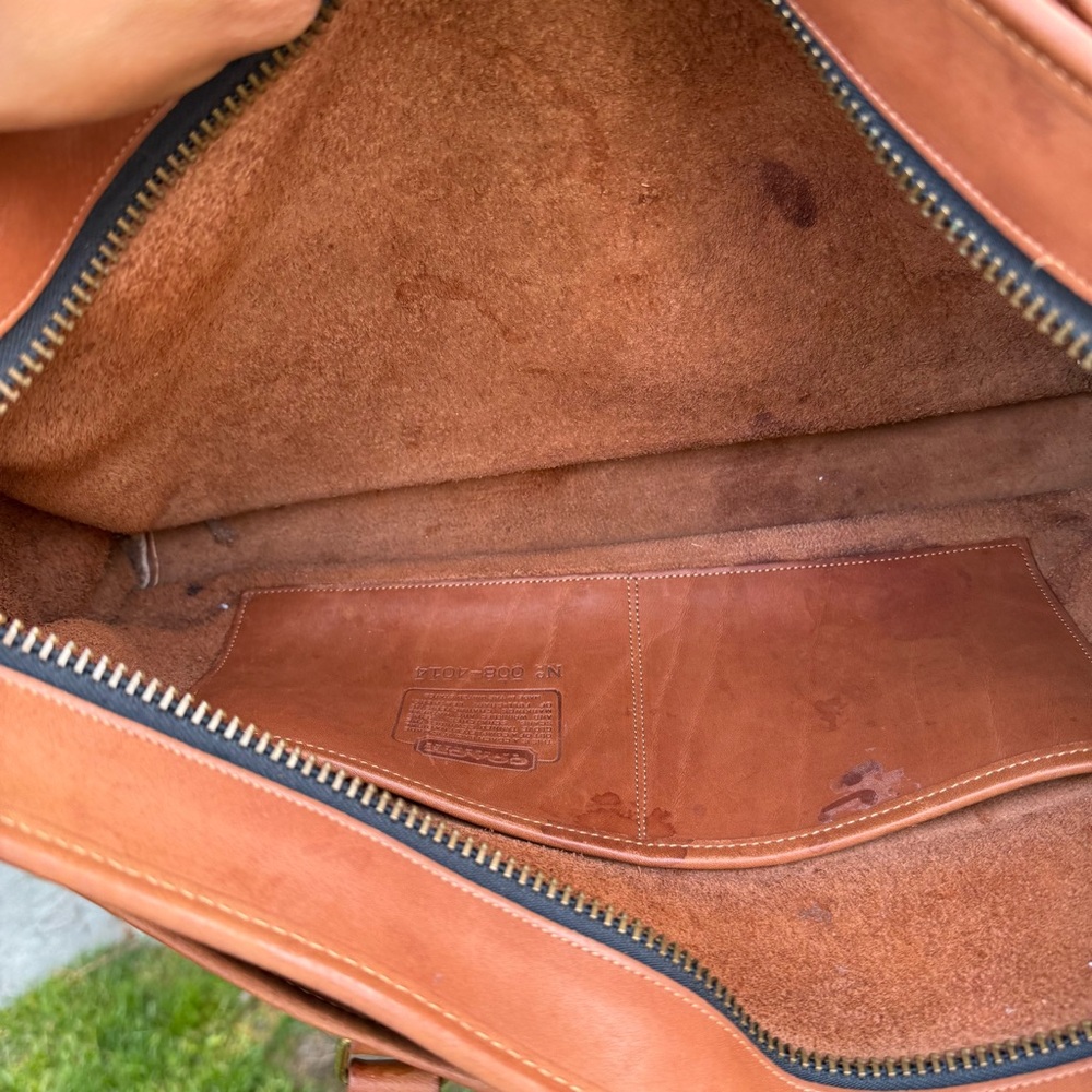 VINTAGE COACH Embassy Briefcase 9050 British Tan Business Bag - Picture 10 of 11